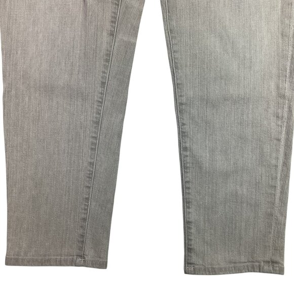 Eileen Fisher Gray Womens 14 Organic Cotton Blend Straight-Leg Jeans - Picture 5 of 12